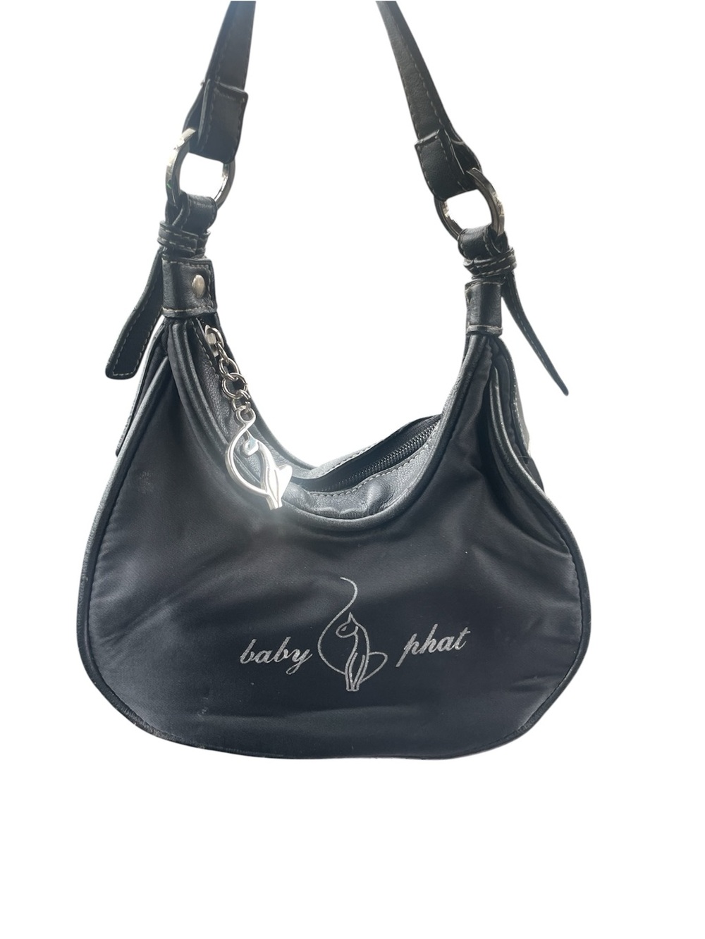 Vintage y2k Baby Phat Black Logo Shoulder Bag